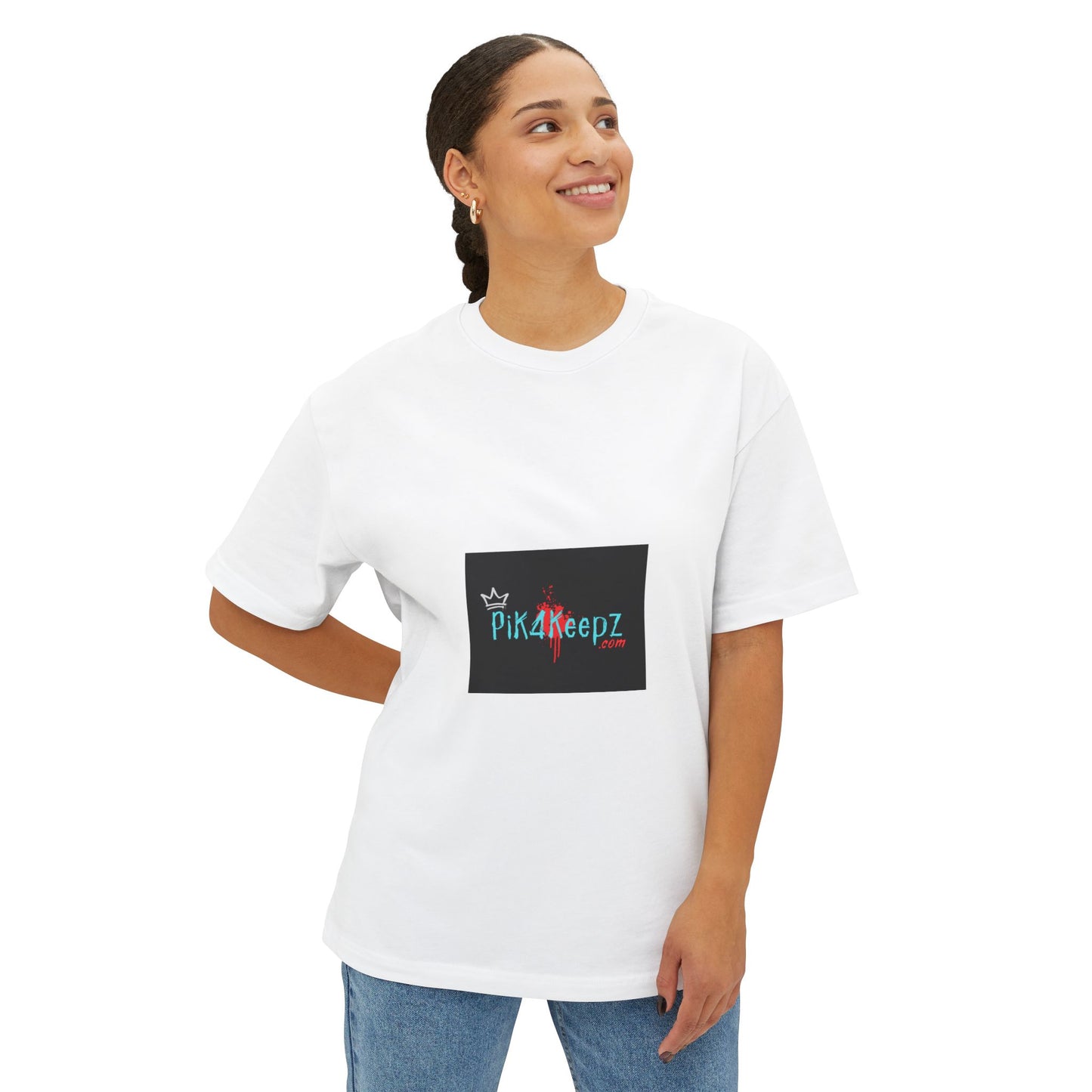 Pik4Keepz Logo Boxy Tee — Oversized Graphic T‑Shirt