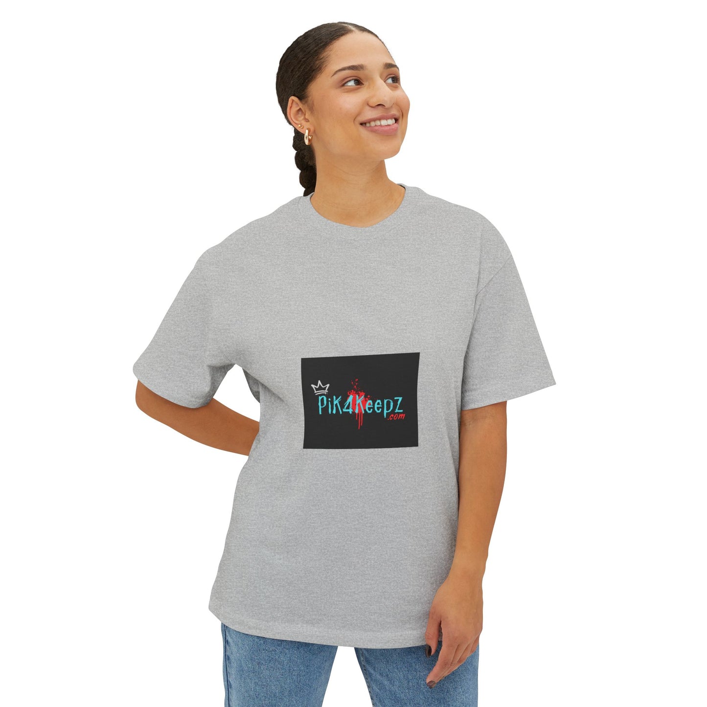 Pik4Keepz Logo Boxy Tee — Oversized Graphic T‑Shirt