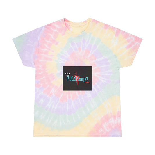 Pik4Keepz Logo, Tie-Dye Tee, Spiral
