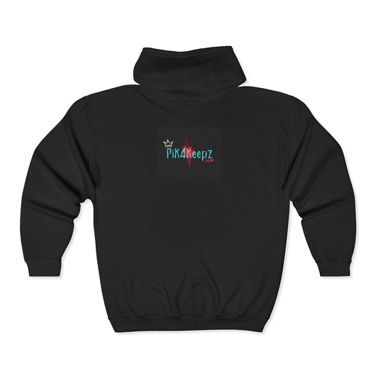 Zip Hoodie — Pik4keepz Logo Full-Zip Hooded Sweatshirt